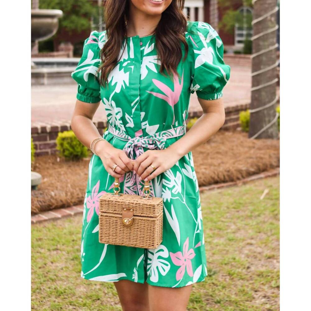 NEW MAUDE VIVANTE florals mini dress in mint